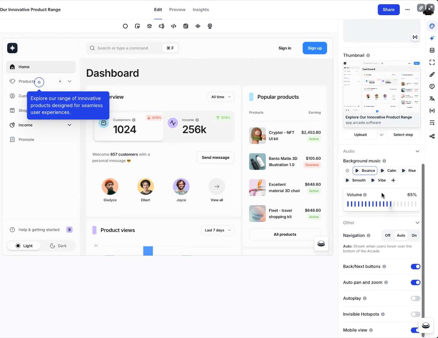 Arcade AI Content Generation
